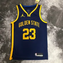 NBA Men Season 2023 Golden State Warriors Blue with Jordan Logo #23 GREEN Jersey High Quality Name and Number Print