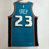 NBA Season 2023 Detroit Pistons Retro Green #22 IVEY Jersey High Quality Name and Number Print