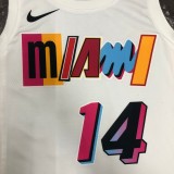NBA Men Season 2023 Miami Heat White #14 HERRO Jersey High Quality Name and Number Print