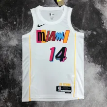 NBA Men Season 2023 Miami Heat White #14 HERRO Jersey High Quality Name and Number Print