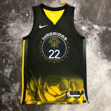 NBA Men Season 2023 Golden State Warriors Black #22 WIGGINS Jersey High Quality Name and Number Print