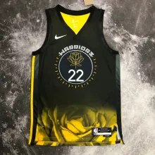 NBA Men Season 2023 Golden State Warriors Black #22 WIGGINS Jersey High Quality Name and Number Print