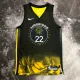 NBA Men Season 2023 Golden State Warriors Black #22 WIGGINS Jersey High Quality Name and Number Print