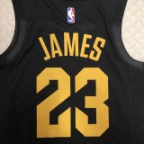 NBA Season 2023 Men Cleveland Cavaliers Black with Jordan Logo #23 JAMES Jersey High Quality Name and Number Print