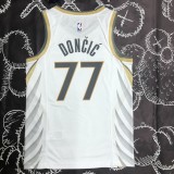 NBA Men Season 2020 Dallas Mavericks White #77 DONCIC Jersey High Quality Name and Number Print