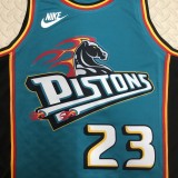NBA Season 2023 Detroit Pistons Retro Green #22 IVEY Jersey High Quality Name and Number Print