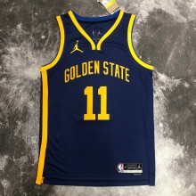 NBA Men Season 2023 Golden State Warriors Blue with Jordan Logo #11 THOMPSON Jersey High Quality Name and Number Print