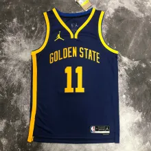 NBA Men Season 2023 Golden State Warriors Blue with Jordan Logo #11 THOMPSON Jersey High Quality Name and Number Print