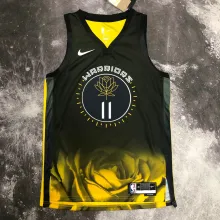 NBA Men Season 2023 Golden State Warriors Black #11 THOMPSON Jersey High Quality Name and Number Print