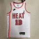 NBA Men Season 2023 Miami Heat White Retro #13 ADEBAYO Jersey High Quality Name and Number Print