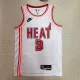 NBA Men Season 2023 Miami Heat White Retro #3 WADE Jersey High Quality Name and Number Print