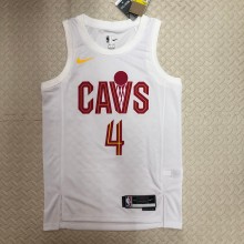 NBA Season 2023 Men Cleveland Cavaliers White #4 MOBLEY Jersey High Quality Name and Number Print