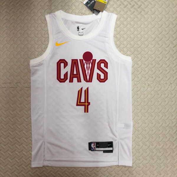 NBA Season 2023 Men Cleveland Cavaliers White #4 MOBLEY Jersey High Quality Name and Number Print