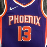 NBA Men 75 Anniversary Phoenix Suns Purple #13 NASH Jersey High Quality Name and Number Print
