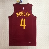 NBA Season 2023 Men Cleveland Cavaliers Red #4 MOBLEY Jersey High Quality Name and Number Print