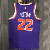 NBA Men 75 Anniversary Phoenix Suns Purple #22 AYTON Jersey High Quality Name and Number Print