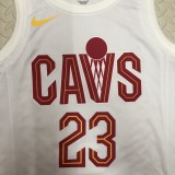 NBA Season 2023 Men Cleveland Cavaliers White #23 JAMES Jersey High Quality Name and Number Print