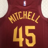 NBA Season 2023 Men Cleveland Cavaliers Red #45 MITCHELL Jersey High Quality Name and Number Print