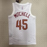 NBA Season 2023 Men Cleveland Cavaliers White #45 MITCHELL Jersey High Quality Name and Number Print