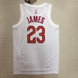 NBA Season 2023 Men Cleveland Cavaliers White #23 JAMES Jersey High Quality Name and Number Print