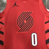 NBA Season 2023 Portland Trail Blazers Red with Joran Logo #00 ANTHONY Jersey High Quality Name and Number Print