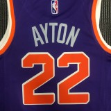 NBA Men 75 Anniversary Phoenix Suns Purple #22 AYTON Jersey High Quality Name and Number Print