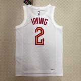NBA Season 2023 Men Cleveland Cavaliers White #2 IRVING Jersey High Quality Name and Number Print