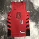 NBA Season 2023 Portland Trail Blazers Red with Joran Logo #00 ANTHONY Jersey High Quality Name and Number Print