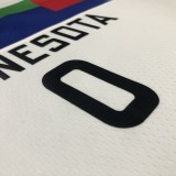 NBA Men Season 2023 Minnesota Timberwolves White #0 RUSSELL Jersey High Quality Name and Number Print