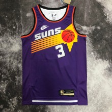 NBA Men Season 2023 Phoenix Suns Purple Retro #3 PAUL Jersey High Quality Name and Number Print