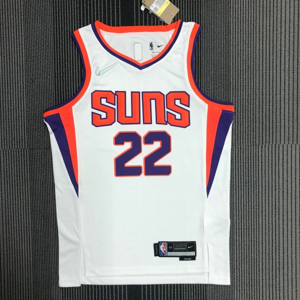 NBA Men 75 Anniversary Phoenix Suns White #22 AYTON Jersey High Quality Name and Number Print