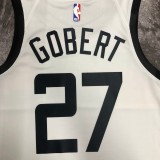 NBA Men Season 2023 Minnesota Timberwolves White #27 GOBERT Jersey High Quality Name and Number Print
