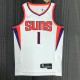 NBA Men 75 Anniversary Phoenix Suns White #1 BOOKER Jersey High Quality Name and Number Print
