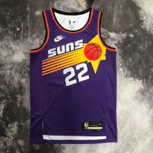NBA Men Season 2023 Phoenix Suns Purple Retro #22 AYTON Jersey High Quality Name and Number Print