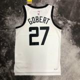 NBA Men Season 2023 Minnesota Timberwolves White #27 GOBERT Jersey High Quality Name and Number Print