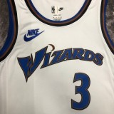 NBA Men Season 2023 Washington Wizards White Retro #3 BEAL Jersey High Quality Name and Number Print