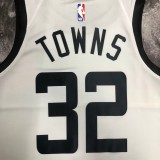 NBA Men Season 2023 Minnesota Timberwolves White #32 TOWNS Jersey High Quality Name and Number Print