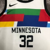 NBA Men Season 2023 Minnesota Timberwolves White #32 TOWNS Jersey High Quality Name and Number Print