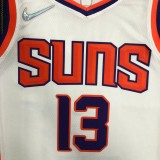NBA Men 75 Anniversary Phoenix Suns White #13 NASH Jersey High Quality Name and Number Print