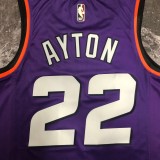 NBA Men Season 2023 Phoenix Suns Purple Retro #22 AYTON Jersey High Quality Name and Number Print