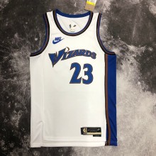 NBA Men Season 2023 Washington Wizards White Retro #23 JORDAN Jersey High Quality Name and Number Print