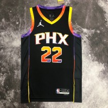 NBA Men Season 2023 Phoenix Suns Black with Jordan Logo #22 AYTON Jersey High Quality Name and Number Print