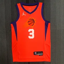 NBA Men Phoenix Suns Orange with Jordan Logo #3 PAUL Jersey High Quality Name and Number Print