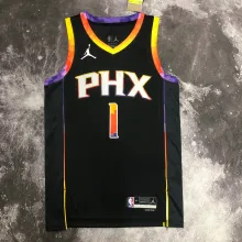 NBA Men Season 2023 Phoenix Suns Black with Jordan Logo #1 BOOKER Jersey High Quality Name and Number Print