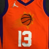 NBA Men Phoenix Suns Orange with Jordan Logo #13 NASH Jersey High Quality Name and Number Print