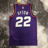 NBA Men Season 2023 Phoenix Suns Purple Retro #22 AYTON Jersey High Quality Name and Number Print