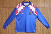 88/90 France Home Retro Jersey Long Sleeve