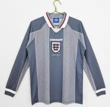 1996 England Away Retro Jersey Long Sleeve