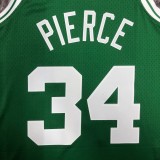 NBA Men Season 07-08 Boston Celtics Retro Green #34 PIERCE Jersey High Quality Name and Number Print