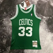 NBA Men Season 85-86 Boston Celtics Retro Green #33 BIRD Jersey High Quality Name and Number Print